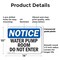 Signmission Water Pump Room Do Not Enter OSHA Notice Sign, Plastic, 14in W x 10in L, 2PK OS-2PACK-NS-P-1014-L-18981 - alternate 6